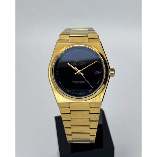Custom Seiko Mod • Black Gold DateJust PRX • 37mm